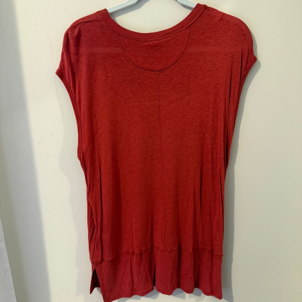 We The Free People Red Sleeveless Top Tunic Blouse XS - Picture 4 of 6